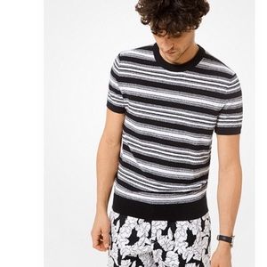 3/$20 MK Striped Boulce Cotton Blend Sweater